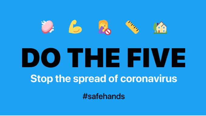 Five things to help stop the spread of Corona virus COVID19 ?️